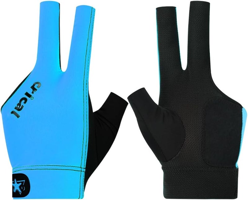 CRICAL Professional Billiard Glove for Pool, 3-Finger Design with Thick Lycra & Non-Slip Grip for Men and Women, Billiard Cue Accessories for Improved Control and Practice - Image 1